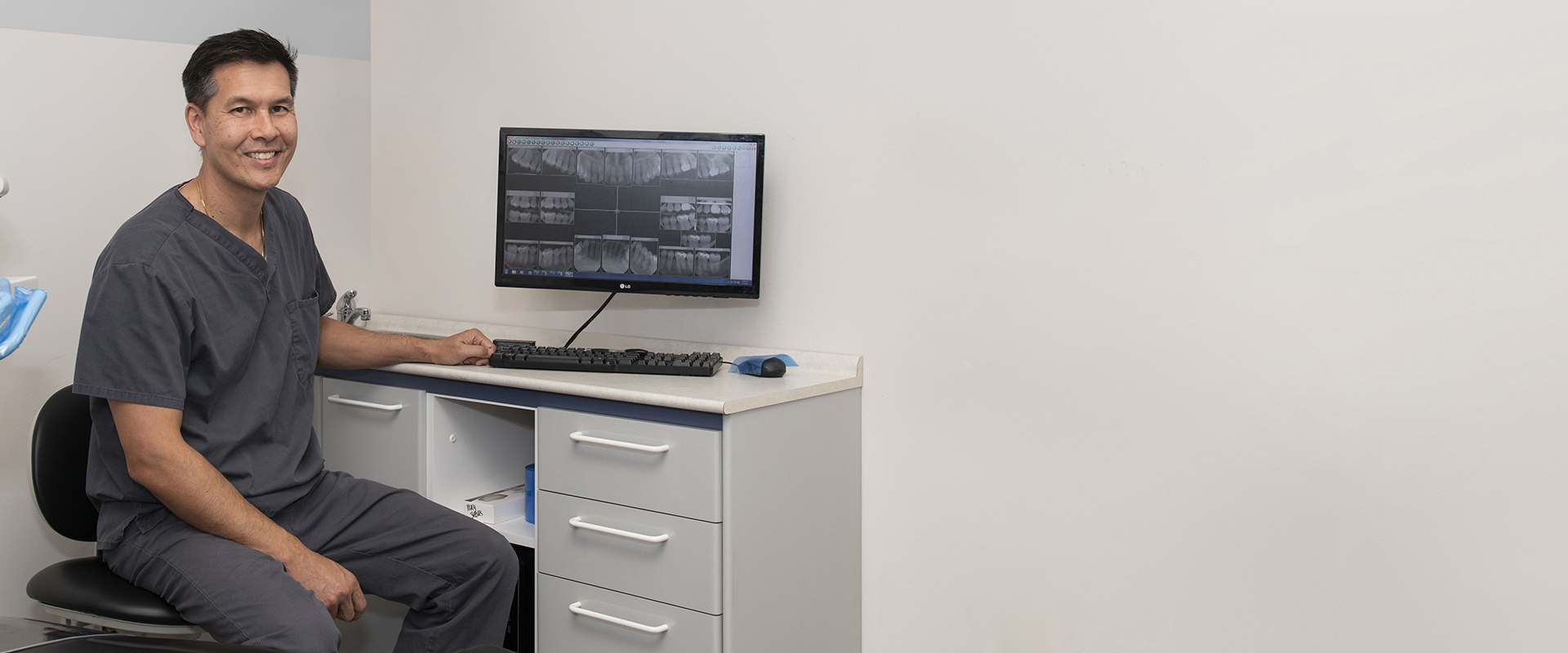 Dr. Moon in exam room